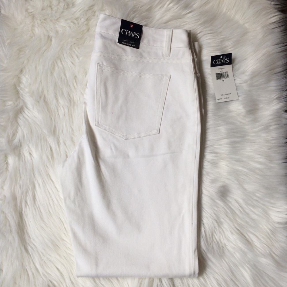 Chaps White slimming pant